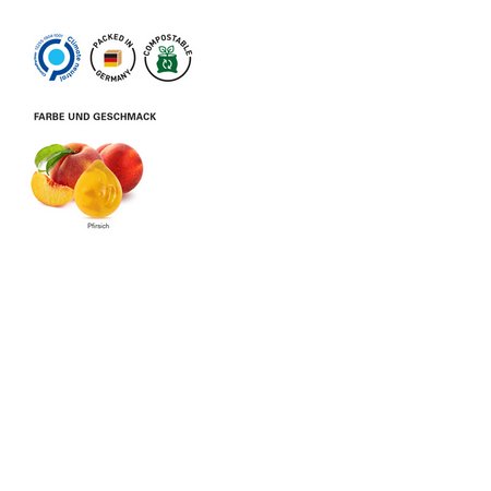 Inhalt Minitüte Vitamin Fruchtgummi mit Werbung oder Logo bedruckt