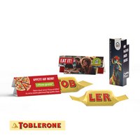 Werbedreieck Mini Toblerone mit individueller Werbebotschaft oder eigenem Logo