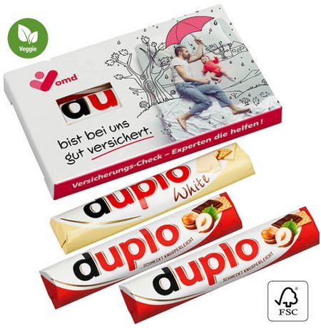 3er Duplo Pack mit individueller Werbung oder eingenem Logo