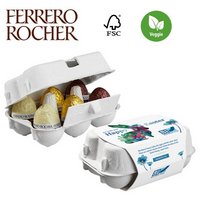 Ferrero Rocher Eier im 6er Ostereier-Karton mit individueller Werbung oder Logo