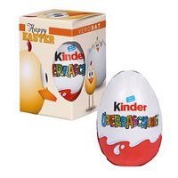 Kinder-Überraschungs-Ei in Verpackung mit Werbung