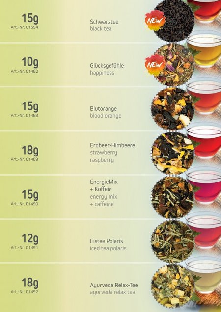 Varianten von Tee in Biologisch abbaubarer Eco Pappdose Mini