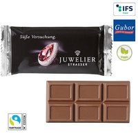 MAXI-Schokoladen-Täfelchen im Flowpack mit Werbung