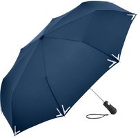 AC-Taschenschirm Safebrella® LED in eigenem Design bedruck als Werbemittel  mit Lampe - offen