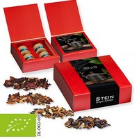 Verschiedene Weihnachts Teesorten ca. 120g Geschenk-Set Premium mit Werbung