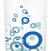 Longdrinkglas klar mit Werbung oder Logo
