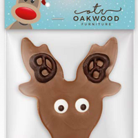 Schokoladen Rudolph mit individuellem Werbedruck