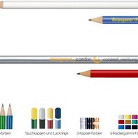 Bleistift lackiert mit Firmenlogo oder Werbedruck