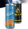 Energy Drink in der Dose mit eigenem Banner oder Emblem
