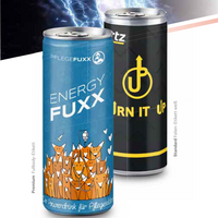 Energy Drink in der Dose mit eigenem Banner oder Emblem