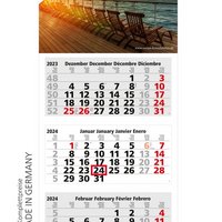 Medium Light 3 Monats-Kalender mit Werbung oder Logo