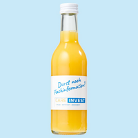 Orangensaft Glasflasche mit Werbedruck