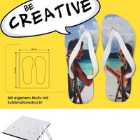 "Imagine" Flip Flops mit Sublimation mit Werbung