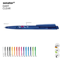Senator Kugelschreiber Dart Clear mit eigenem Motiv bedrucken als Werbemittel