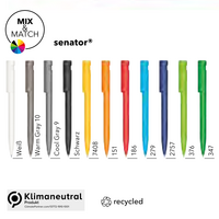 Senator Kugelschreiber Farbmix Liberty Matt Recycled bedruckbar mit ihrem Logo als Werbemittel