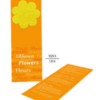 Lesezeichen mit Blumensamen mit Werbedruck
