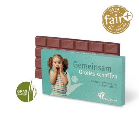 Schutzengel Schokolade 100g Variante mit Werbung