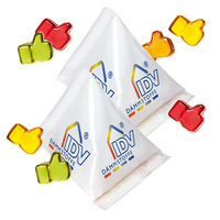 Fruchtgummi-Daumen hoch in Werbe-Pyramide 12 g mit Logo