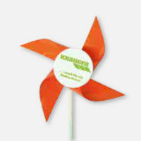 Kunststoff Windmühle mit Werbung oder Logo