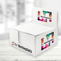 Zettelbox Karton mit individuellem Werbedruck
