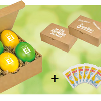 6er Snack Box Ei mit Werbedruck oder Firmenlogo