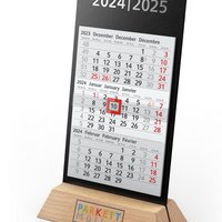 Desktop Wood Bestseller Premium-Tischkalender mit individueller Werbung