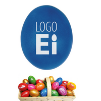 LogoEi Premium Blau als bedruckbares Werbemittel mit Ihrem Logo zur Osternzeit