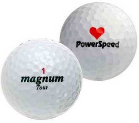 Golfball mit Werbung Power Speed