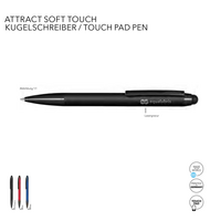 Senator Kugelschreiber Attract Soft Touch mit Touch Pad Funktion und ihrem Logo bedruckbar