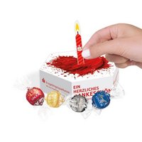 Jubiläums- & Geburtstags-Box Lindor Pralinés mit Werbung