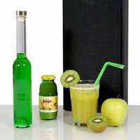 Cocktail set Apfel-Kiwi Alkoholfrei mit Werbung