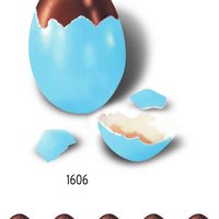 Nougat Ei in Natureischale mit Werbung oder Logo