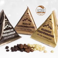 Trinkschokolade im Tetraeder mit Werung oder Logo