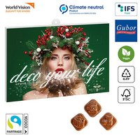 Classic Schoko-Wand-Aventskalender individuell mit Logo bedrucken als Werbemittel zur Weihnachtszeit mit leckerer Fairtrade Schokolade