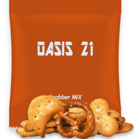 Kräcker-Mix in Maxi-Tüte mit Logo als Werbemittel