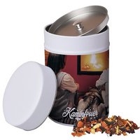 Kaminfeuer Tee ca. 150g Metalldose Maxi mit Werbung