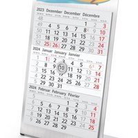 Desktop 3 Steel Bestseller Design-Kalender mit Werbung