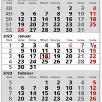 3 Monats-Wandkalender 3 Monats-Wandkalender 1-sprachig Werbemöglichkeit auf der Fußleiste!