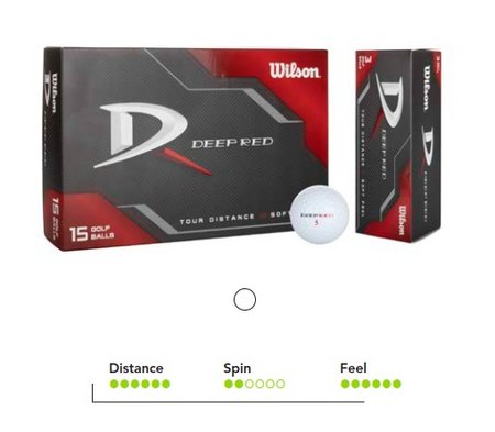 Wilson Deep Red Golfball mit Logo oder Werbung bedruckt