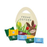 Premium Osterei mit Ritter Sport Schokolade und Werbung