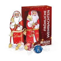 Lindt Weihnachtsmann Premium-Präsent mit Werbelogo