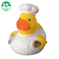Quietsche-Ente Koch mit Werbung oder Logo