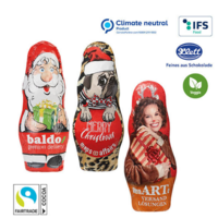 Midi Schoko Weihnachtsmann mit Werbung oder Logo