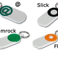 Schlüsselanhänger mit Emblem mit Einkaufswagenchip