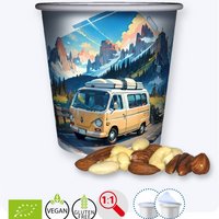 Snackbecher Mini mit Bio Nusskern-Mix als Werbemittel