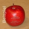 Kleiner roter LOGO-Apfel als gesundes Werbemittel