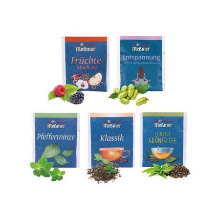 Werbe-Klappkarte mit Premium-Tee Varianten