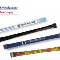 Zucker Sticks mit eigenem Werbedruck
