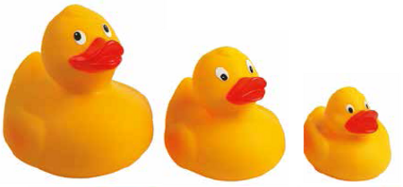 Quietsche und Schwimm-Ente Größe S mit Logo