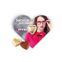 Promotion-Herz mit Schokolade mit Werbung